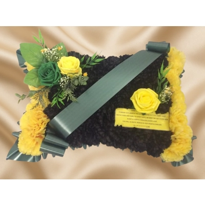 Black and Yellow Jamaican Tribute Pillow