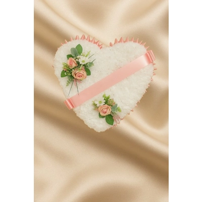 Large 18" Heart Funeral Tribute – Artificial Flowers