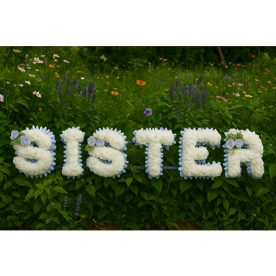 Sister letters on a frame