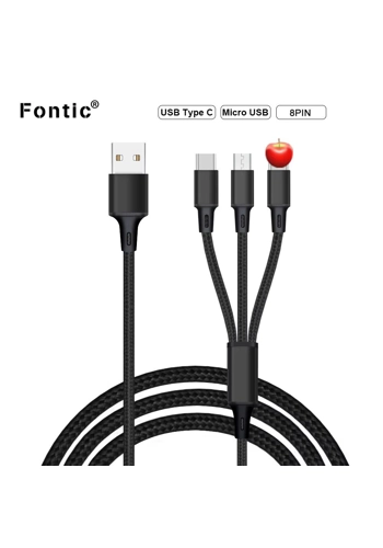 3-in-1 Multi-Function Charging Cable: Power Up Your Devices
