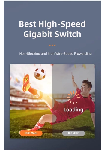 5-Port Full Gigabit Plastic Unmanaged Network Ethernet Switch