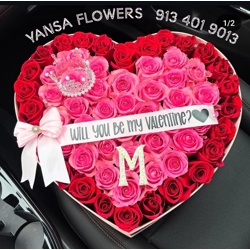 75 Double Color Heart Box