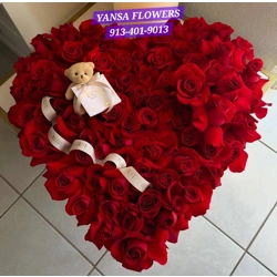 150 Flower Heart Arragement