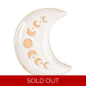 12cm Moon Phase Crescent Stoneware Trinket Tray