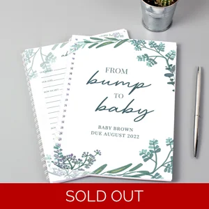 Personalised Pregnancy Journal A5 – From Bump to Baby Memory Book
