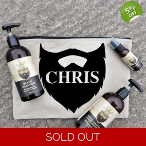 Personalised Beard Grooming Kit Gift Bag