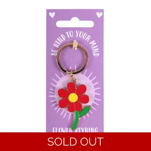 Be Kind to Your Mind Flower Enamel Keyring