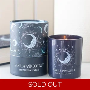 Blue Moon Vanilla and Coconut Scented Candle