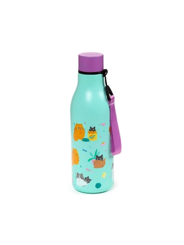 Beans & Co Cats Reusable Insulated Drinks Bottle 500ml