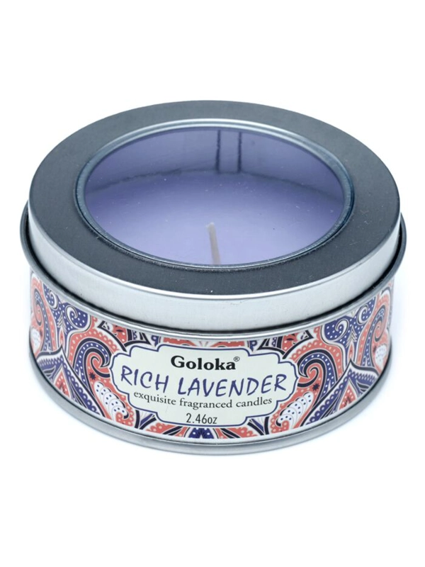Goloka Wax Candle Tin - Lavender