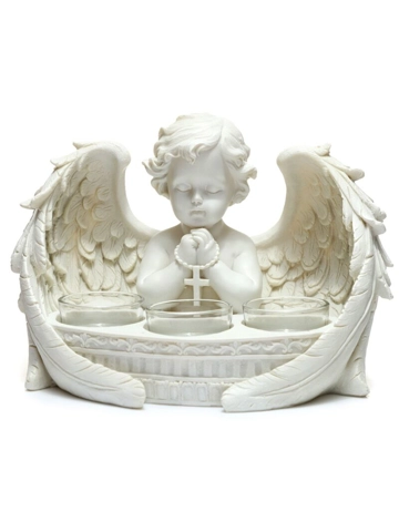 Tea Light Candle Holder - Triple Candle Cherub