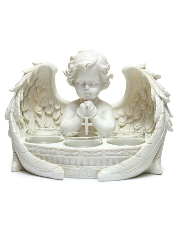 Tea Light Candle Holder - Triple Candle Cherub