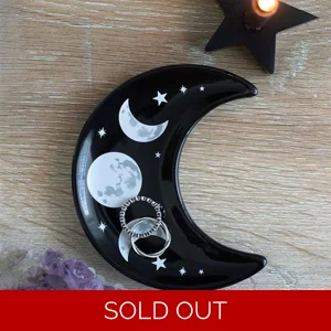 Crescent Moon Design Trinket Dish New Bone China