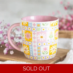 Floral Patchwork Ceramic Mug 320ml