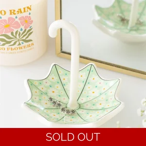 Floral Umbrella Ceramic Trinket Dish