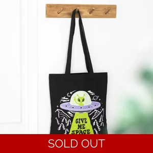 Give Me Space Alien UFO Polycotton Tote Bag