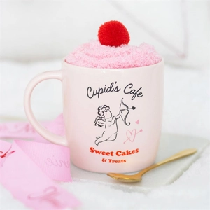 Cupid’s Café Mug, Spoon and Socks Gift Set – 350ml Valentine’s Mug
