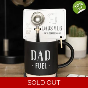 Dad Fuel Mug & Coffee Scoop Clip Gift Set