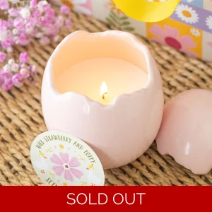 Wild Strawberry & Poppy Egg Shaped Candle 12.5cm