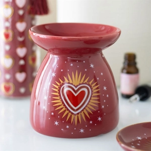 Sacred Heart Ceramic Oil Burner for Tealights