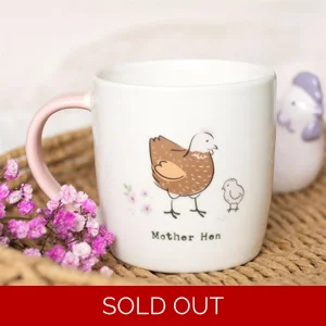 Mother Hen Ceramic Mug with Chick