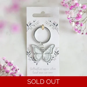 Butterflies Appear Keyring with Sentimental Message Card