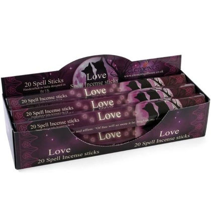 Lisa Parker Love Spell Incense Sticks – Set of 6 Packs, Floral and Herbal Fragrance