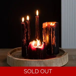 Vampire Tears Candles Set of 4 Black Candles with Red Drip Effect