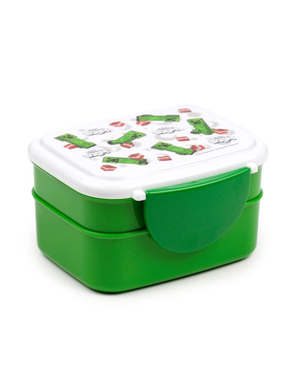 Bento Clip Lock Lunch Box with Cutlery Minecraft SSS… Boom