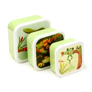 Lunch Boxes Set of 3 (M/L/XL) – Tropical Tree Frog Design