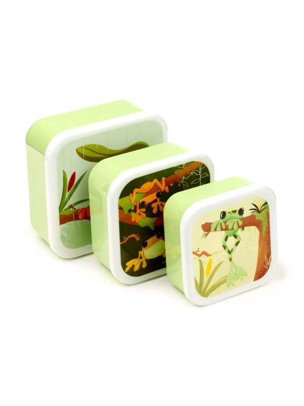 Lunch Boxes Set of 3 (M/L/XL) – Tropical Tree Frog Design