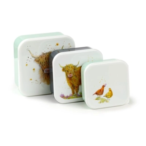 Lunch Boxes Set of 3 (M/L/XL) – Jan Pashley Highland Coo Cow