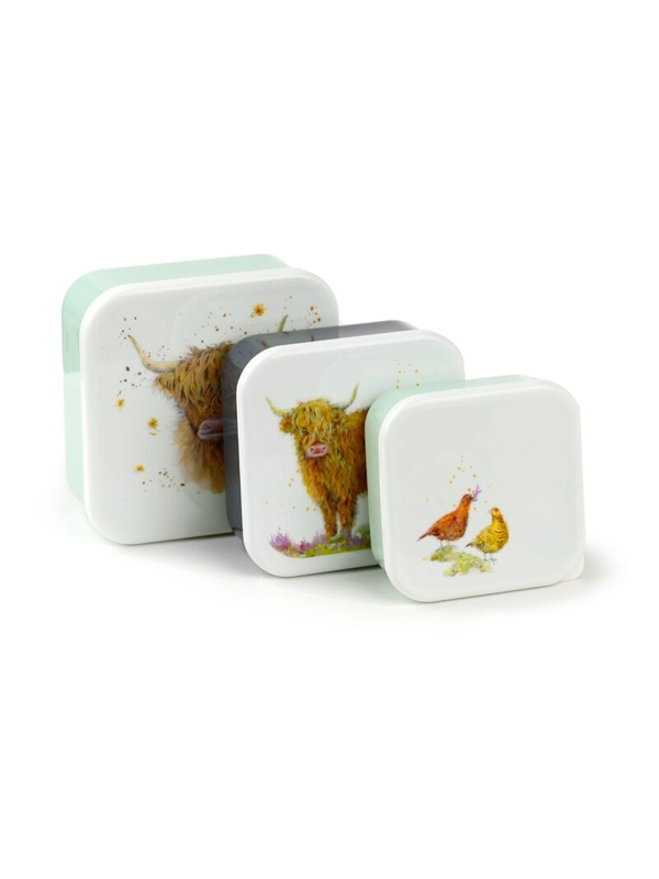 Lunch Boxes Set of 3 (M/L/XL) – Jan Pashley Highland Coo Cow