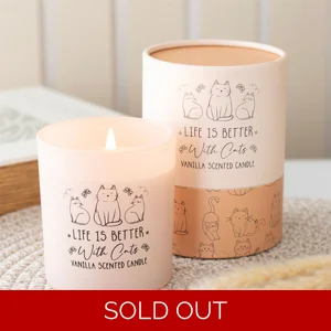 Life Is Better With Cats Vanilla Scented Candle