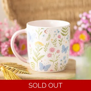 Luna Bloom Floral Print Ceramic Mug 370ml for Tea and Coffee