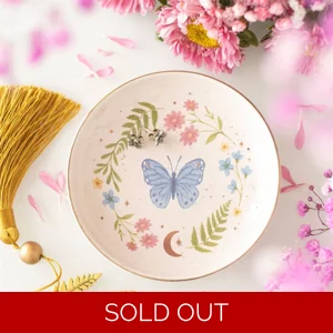 Luna Butterfly Ceramic Trinket Dish