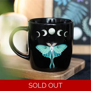 Luna Moth Forest Print Ceramic Mug