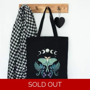 Luna Moth Polycotton Tote Bag