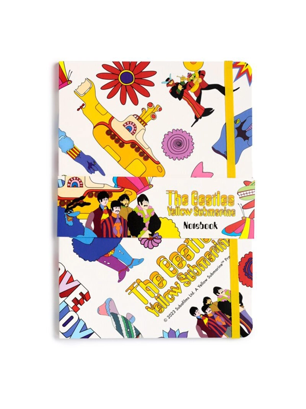 Recycled Paper A5 Lined Notebook – The Beatles Yellow Submarine White Cover