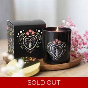 Midnight Bloom Black French Tulip Scented Glass Candle