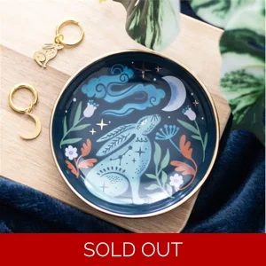 Midnight Hare Trinket Dish Ceramic Jewellery Holder