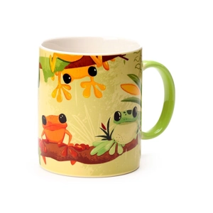 Porcelain Tropical Frogs Mug 300ml – Microwave & Dishwasher Safe