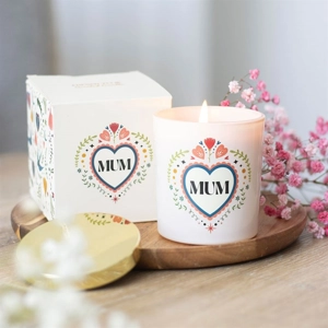 Mum Folk Heart French Tulip Scented Candle Gift