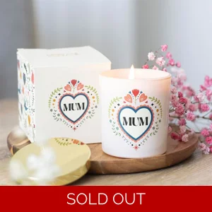 Mum Folk Heart French Tulip Scented Candle Gift