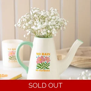 No Rain, No Flowers Ceramic Watering Can / Vase