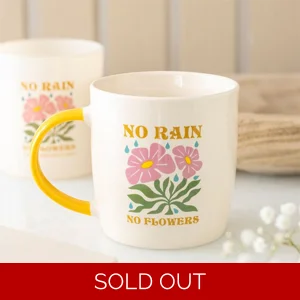 No Rain, No Flowers Ceramic Mug 370ml