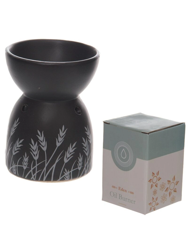 Black and White Grass Design Ceramic Oil & Wax Burner