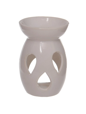 White Ceramic Tear Drop Oil and Wax Burner