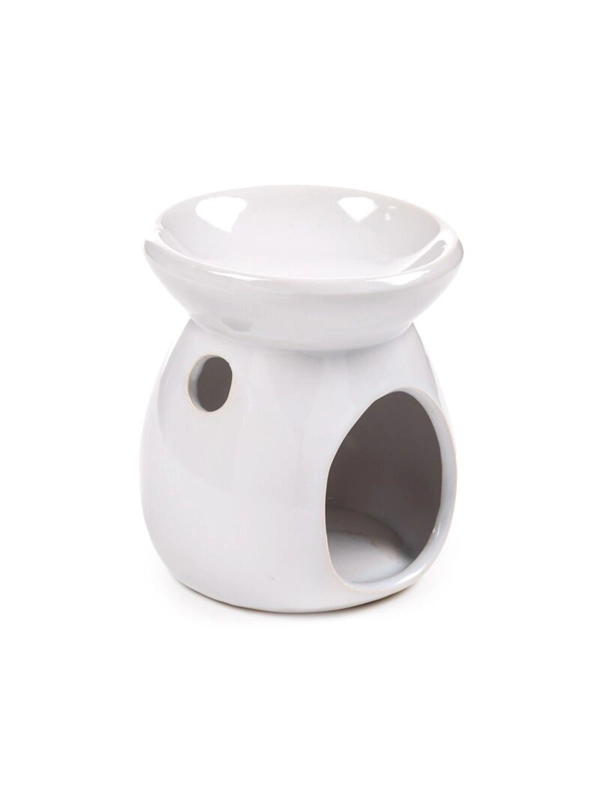Eden Simple White Ceramic Shaped Oil Burner