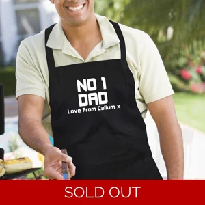 Personalised No.1 Dad Cotton Apron Gift for Father’s Day